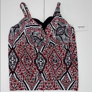 Swimsuits for all Underwire Tankini Swim Top 38DD